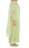 Mint Green Suit Swarovski Crystals Work With Leggings And Dupatta