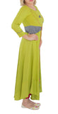 Olive Green Kurti with Sparrow Design