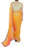 Orange Color Bandhani Saree
