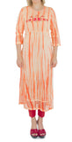 Orange Color Kurti in Leheriya Pattern