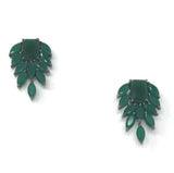 Green Color Stones Stud Earrings