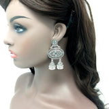 Oxidized Silver Jhumkas Earrings