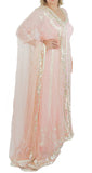Peach Color Anarkali Suit Gota Patti Work With Palazzo And Dupatta