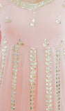 Peach Color Anarkali Suit Gota Patti Work With Palazzo And Dupatta
