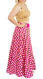 Pink Color Silk Skirt with Zari Flowers
