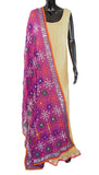 Pink Color Dupatta With Floral Embroidery