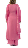 pink color indian women clothing suit in georgette fabric