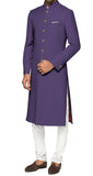 Purple Color Bandhgala Sherwani Suit With Churidar