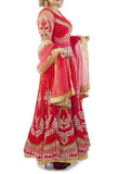 red wedding anarkali suit