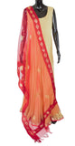 Red Color Dupatta With Golden Dots Pattern
