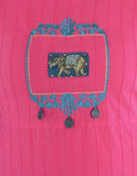 Red Color Kurti with Royal Elephant Design