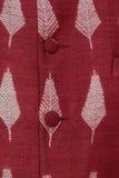 Red Shibori Silk Nehru Jacket Bandhgala Waistcoat Bandi