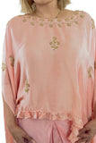 Rose Pink Color Cape Suit With Dhoti Pants