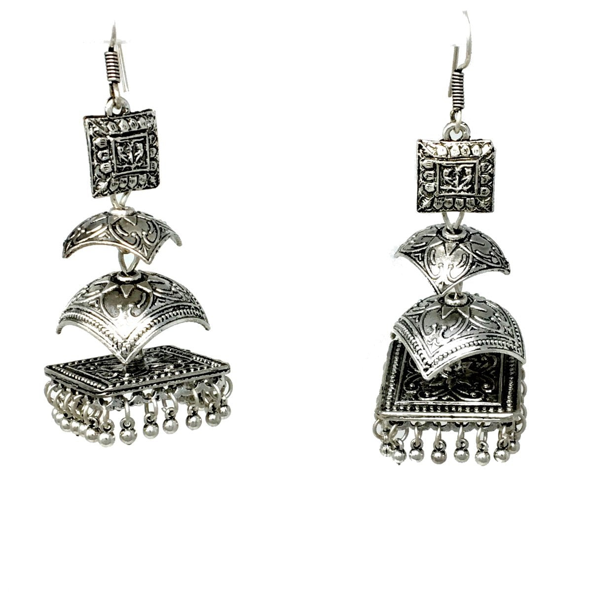925 Silver Jodha Jhumka Earrings – Fine Silver Jewels - Shop for Pure 925  Silver Jewellery Online in India
