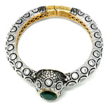 Silver Kada with Embedded Stones
