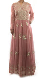 Tea Pink Color Anarkali Suit Gota Patti Work With Pajami And Dupatta