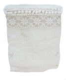 White Color Dupatta with Floral Pattern