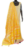 Yellow Color Dupatta With Golden Pattern